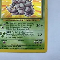 Nidoking 11/102 Rare Holo HP Pokemon TCG Vintage WOTC Base Set 1999 - Image 4