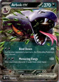 Arbok ex 024/165 Double Rare 151 Pokemon Near Mint - Image 2