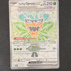 Pokemon Teal Mask Ogerpon ex 190/167 Sv06 Twilight Masquerade UR Holo Tera RARE - Image 2