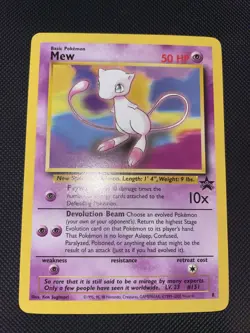 MEW NON HOLO - POKEMON 8 PROMO WIZARD NEAR MINT ENGLISH VERSION - Image 1