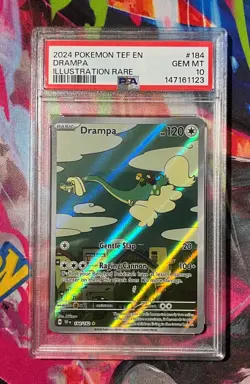 Pokemon 2024 Drampa 184/162 Illustration Rare Temporal Forces GEM MINT PSA 10 - Image 1