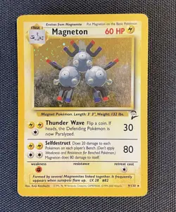 Magneton 9/130 Base Set 2 Holo Rare Pokemon - Image 1