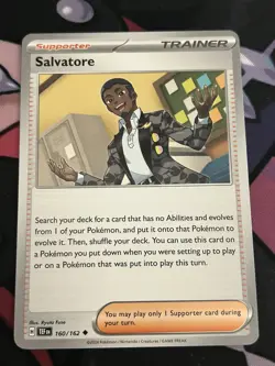 Salvatore - 160/162 Temporal Forces Trainer Pokemon Card - Image 1