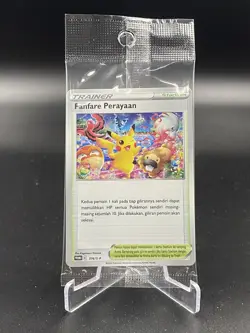PIKACHU FANFARE PERAYAAN - 374/S-P - INDONESIAN SEALED POKEMON CARD PROMO PACK - Image 1