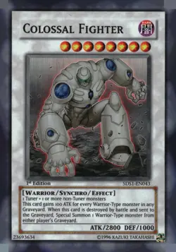 Colossal Fighter 5DS1-EN043 5D's 2008 Starter Deck Yu-Gi-Oh 1st Edition LP - Image 1