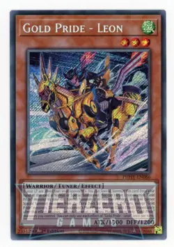 Yugioh PHHY-EN086 - Gold Pride - Leon - Secret Rare - Image 1