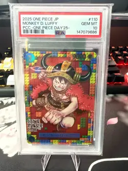 One Piece Monkey D. Luffy P-110 One Piece Day ’25 PSA 10 – Japanese Promo - Image 1