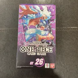 New Sealed One Piece TCG: Purple/Black Monkey D. Luffy Deck ST-26 English - Image 1