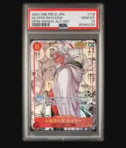 MANGA ALT ART SILVERS RAYLEIGH One Piece OP08 Two Legends Japanese #118 PSA 10 - Image 1