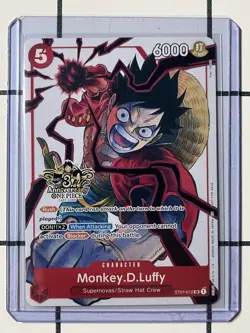 Monkey.D. Luffy 3rd Anniversary Promo Alt Art One Piece English #ST01-012 - Image 1