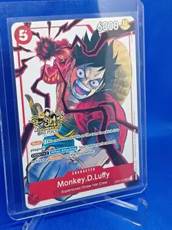 Monkey D. Luffy ST01-012 3rd Anniversary Promo Alt Art One Piece Stamped English - Image 2