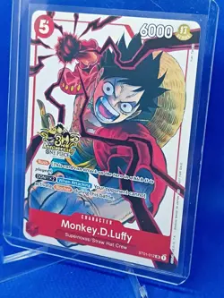 Monkey D. Luffy ST01-012 3rd Anniversary Promo Alt Art One Piece Stamped English - Image 3