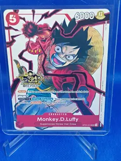 Monkey D. Luffy ST01-012 3rd Anniversary Promo Alt Art One Piece Stamped English - Image 4
