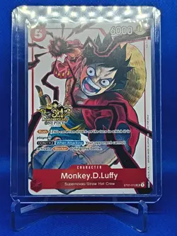 Monkey D. Luffy ST01-012 3rd Anniversary Promo Alt Art One Piece Stamped English - Image 5