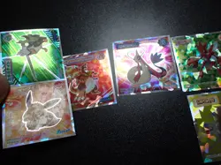 Pokemon Wafer Promo Holo Sticker x9 Charizard Milotic Eevee etc #4684 - Image 4