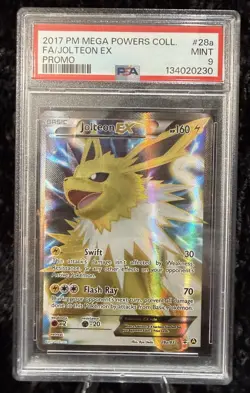 Pokemon TCG 2017 Jolteon EX Alternate Art Promo Holo 028A/083 PSA 9 6+ - Image 1