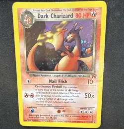 2000 Pokemon Team Rocket Unlimited Dark Charizard #4/82 Holo Rare LP/MP - Image 1