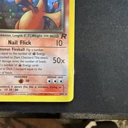 2000 Pokemon Team Rocket Unlimited Dark Charizard #4/82 Holo Rare LP/MP - Image 4