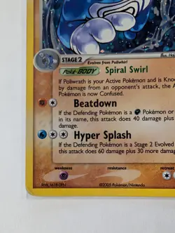Pokemon Poliwrath 11/115 Unseen Forces Holo Rare Stage 2 English 120 HP 2005 - Image 5