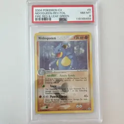 2004 Pokemon Nidoqueen 9/112 FireRed & LeafGreen Reverse Holo PSA 8 - Image 1