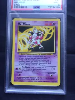 Pokemon Cards: Base Set 2 Rare: Mr. Mime 27/130 PSA 9 - Image 2
