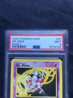 Pokemon Cards: Base Set 2 Rare: Mr. Mime 27/130 PSA 9 - Image 3