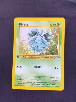Pokemon Cards: 1st Edition Neo Destiny Common: Pineco 77/105 - Image 1