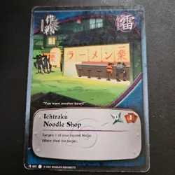 Naruto Card - Ichiraku Noodle Shop 001- Common First 1st Edition CCG TCG - Image 1