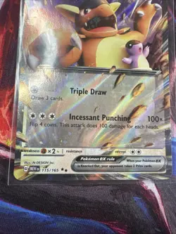 Pokemon TCG Kangaskhan EX 115/165 Double Rare Holo Scarlet & Violet 151 Card - Image 3