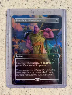 Magic the Gathering Thanos Swords to Plowshares PSA Magazine Promo Card - Image 1