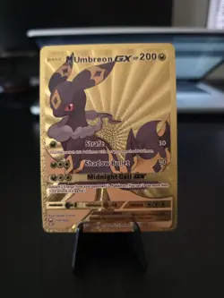 Gold Foil Mega Umbreon Gx Custom Display Card 200hp Midnight Call NM - Image 1