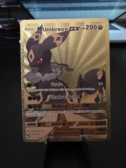 Gold Foil Mega Umbreon Gx Custom Display Card 200hp Midnight Call NM - Image 3