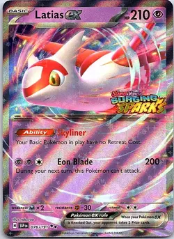 Latias ex (Surging Sparks) Holo Double Rare Miscellaneous Cards & Products 076/1 - Image 1