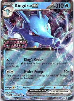 Kingdra ex (Shrouded Fable Stamped) Holo Double Rare Cards & Products 012/064 NM - Image 1