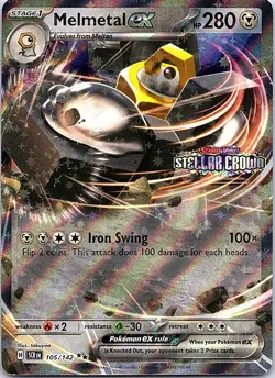 Melmetal ex (Stellar Crown Stamped) Holo Double Rare Miscellaneous Cards & Produ - Image 1