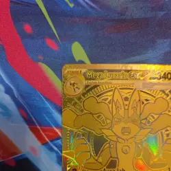 Mega Lucario EX 188/132 Hyper Rare Mega Evolutions NM Pack Fresh Gold Card - Image 2
