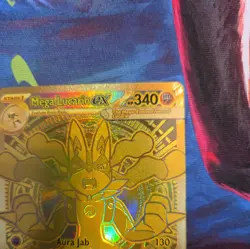 Mega Lucario EX 188/132 Hyper Rare Mega Evolutions NM Pack Fresh Gold Card - Image 3
