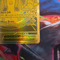 Mega Lucario EX 188/132 Hyper Rare Mega Evolutions NM Pack Fresh Gold Card - Image 4