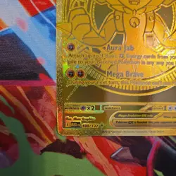Mega Lucario EX 188/132 Hyper Rare Mega Evolutions NM Pack Fresh Gold Card - Image 5