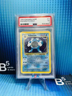Poliwrath 013/102 Base Set Holographic Pokemon Card PSA 5 - Image 1