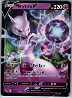 Mewtwo V 030/078 Pokemon GO - Pokemon Card - NM - Image 1