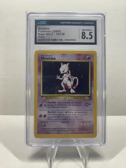 CGC 8.5 NM/MINT+ Mewtwo Base Set 2 Holo 10/130 Pokemon psa - Image 1