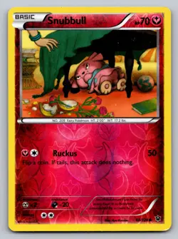 Pokemon TCG XY Fates Colide Snubbull Reverse Holo 68/124 MP - Image 1