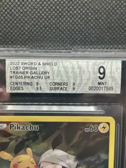 Pikachu 2022 Pokemon SWSH Lost Origin #TG05/TG30 BGS 9 - Image 2