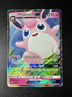 Wigglytuff GX Pokemon TCG Hidden Fates Ultra Rare 42/68 - Image 1