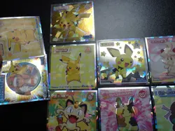 Pokemon Wafer Promo Holo Sticker x9 Pikachu Pichu Meowth etc #4665 - Image 3