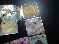 Pokemon Wafer Promo Holo Sticker x9 Pikachu Pichu Meowth etc #4665 - Image 4