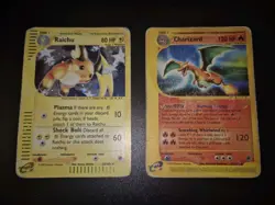 Pokemon - Lotto 2 Carte Expedition - Charizard - Raichu Holo - HEAVY POOR ENG - Image 1
