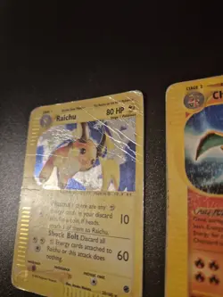 Pokemon - Lotto 2 Carte Expedition - Charizard - Raichu Holo - HEAVY POOR ENG - Image 2