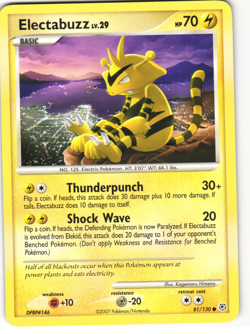 Electabuzz Common Pokemon TCG Diamond & Pearl 81/130 LP - Image 1